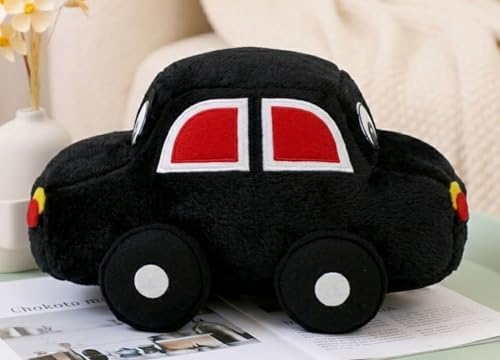 Image of Tickles Car Stuffed Plush Vehicle Soft Toy for Kids Boys & Girls Birthday Gift, Room Decor (Color: Black Size: 26 cm)