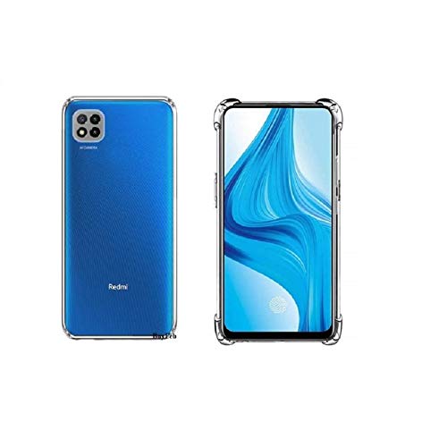Image of COVERBLACK Transparent Rubber Back Cover for Poco C3 - Transparent