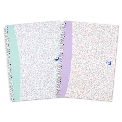 Oxford A4 Notebooks Twin Pack of Liberty Pastel Colours 140 Pages Scribzee Enabled