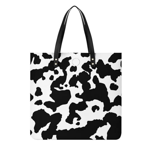 Tote bag imprimé vache 39x39cm avec grand volume de rangement pour femme