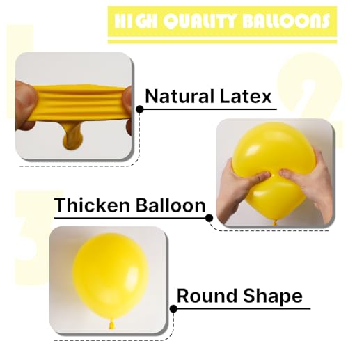 Image of PartyWoo Yellow Balloons 100pcs 5 Inch Small Mini Matte Yellow Latex Balloons for Easter Bee Baby Shower Gender Reveal Engagement Sunflower Graduation Birthday Summer Party Decorations Yellow-Y55