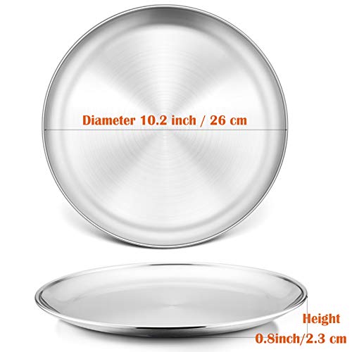 P&P Chef 10-Inch Pizza Pan, Stainless Steel Pizza Crisper Tray, Round Oven Baking Pan For Pizza Pie Flat Bread thumb #4