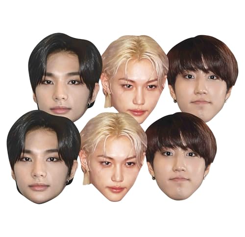 Masques en carton Stray Kids CMP21 de Felix, Han et Hyunjin