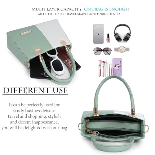 Image of Gold Rose Women's Elegant Color Block Handbag - Stylish Top Handle Purse for Office, Party & Daily Use | Premium Structured Ladies Hand Bag
