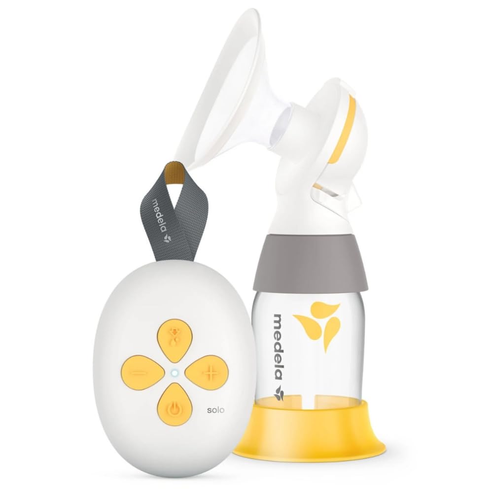Nouveau tire-lait Medela Solo – Tire-lait électrique simple et facile à utiliser avec boucliers flexibles, offrant plus de confort et d'expression plus de lait