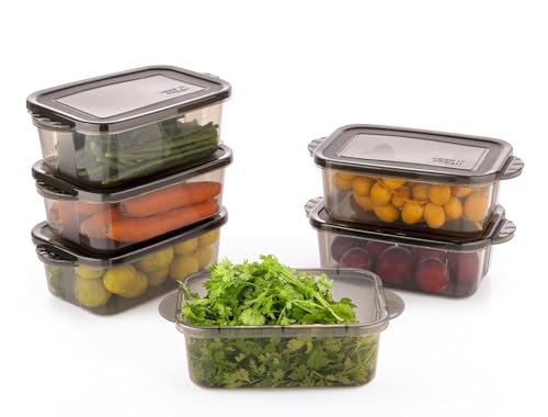 Image of Fridge Storage Containers, Storage Box for Kitchen, Refrigerator Organizer Containers, Kitchen Storage Box, Fridge Storage Boxes, Pantry Organization (Pack of 6, 1100Ml)