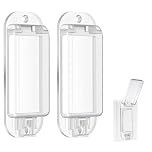 Xindojuz 2 PCS Light Switch Guard Cover with Screws, Child Proof Wall Light Switch Lock for Rocker Lights Switchs Protects Your Lights or Circuits from Being Accidentally Turned On or Off (Clear)