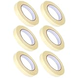 6er Pack Sterilisations-Indikatorband, 12 mm x 50 m Dampfsterilisationsband mit Hochtemperaturbeständigkeit, Autoklavband für medizinische, Labor- und industrielle Anwendungen