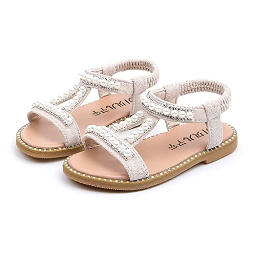Generic Baby Toddler T Sandals with Pearl Girls Dress Shoes Wedding Party Open Toe Glitter for Toddler Girl Summer Shoes3