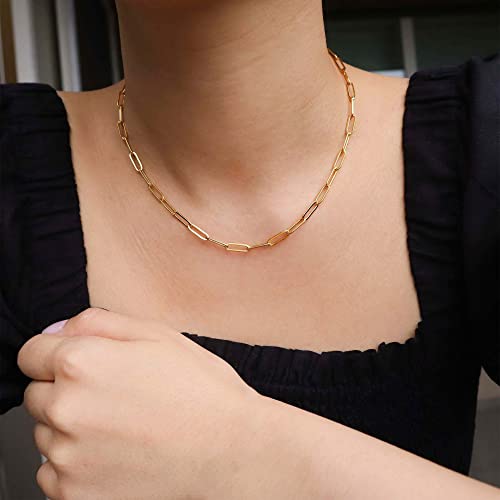 Collier chaîne trombone en or cadeau idéal pour sublimer vos proches