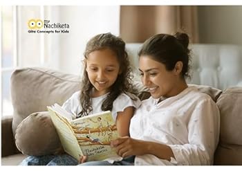 Paperback Nachiketa Tells Stories | 8 adventure stories with echoes of Gita and Upanishads | Fun Illustrations to color Book