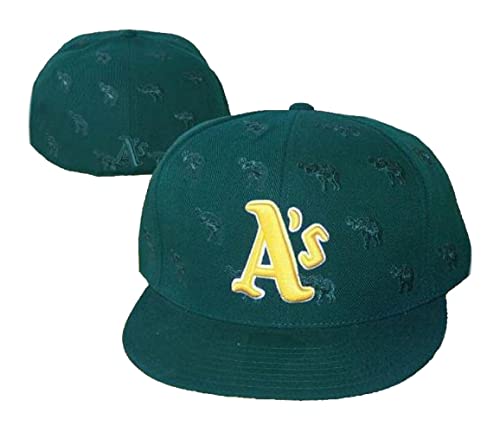 VF Oakland Athletics All Over Logos Gorra Ajustada Verde miniatura 1