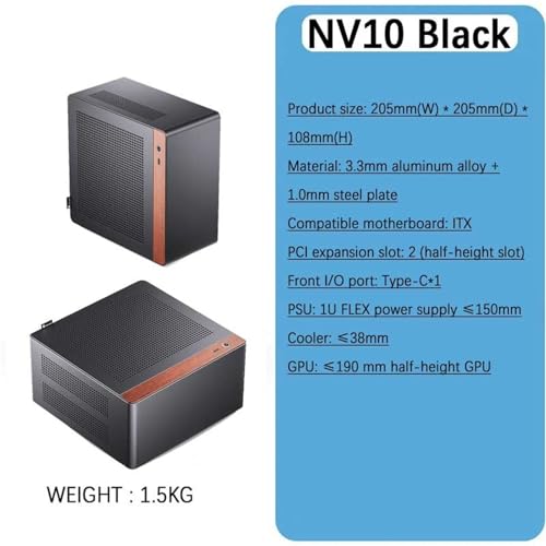 Gabinete NV10 N10 para PC de escritorio Mini ITX (carcasa de aleación de aluminio de 3,3 mm / versión ITX / cable adaptador PCIe 4.0) miniatura 2