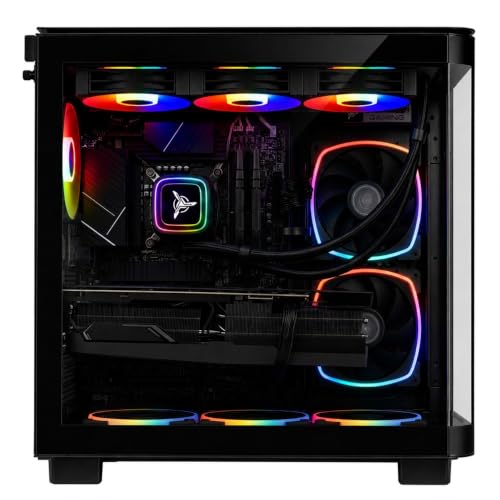 Image of Skytech Gaming King 95 Gaming PC, Intel i7 14700F 2.1GHz, NVIDIA RTX 5070 12GB VRAM, 1TB Gen4 NVMe SSD, 16GB DDR4 RAM 3200, 850W Gold ATX 3 PSU, 360 ARGB AIO, Wi-Fi 5, Windows 11, Desktop