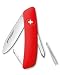 SWIZA Swiss Pocket Knife D02, red anti-slip-grips, 6 Features