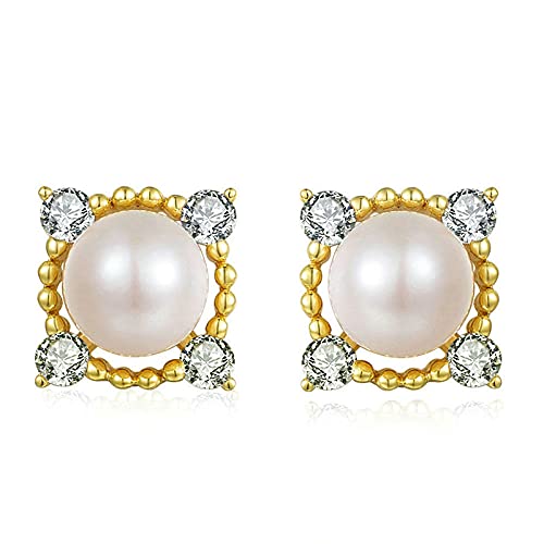 Boucle d'oreilles en eau douce femmes rondes bijoux de mode