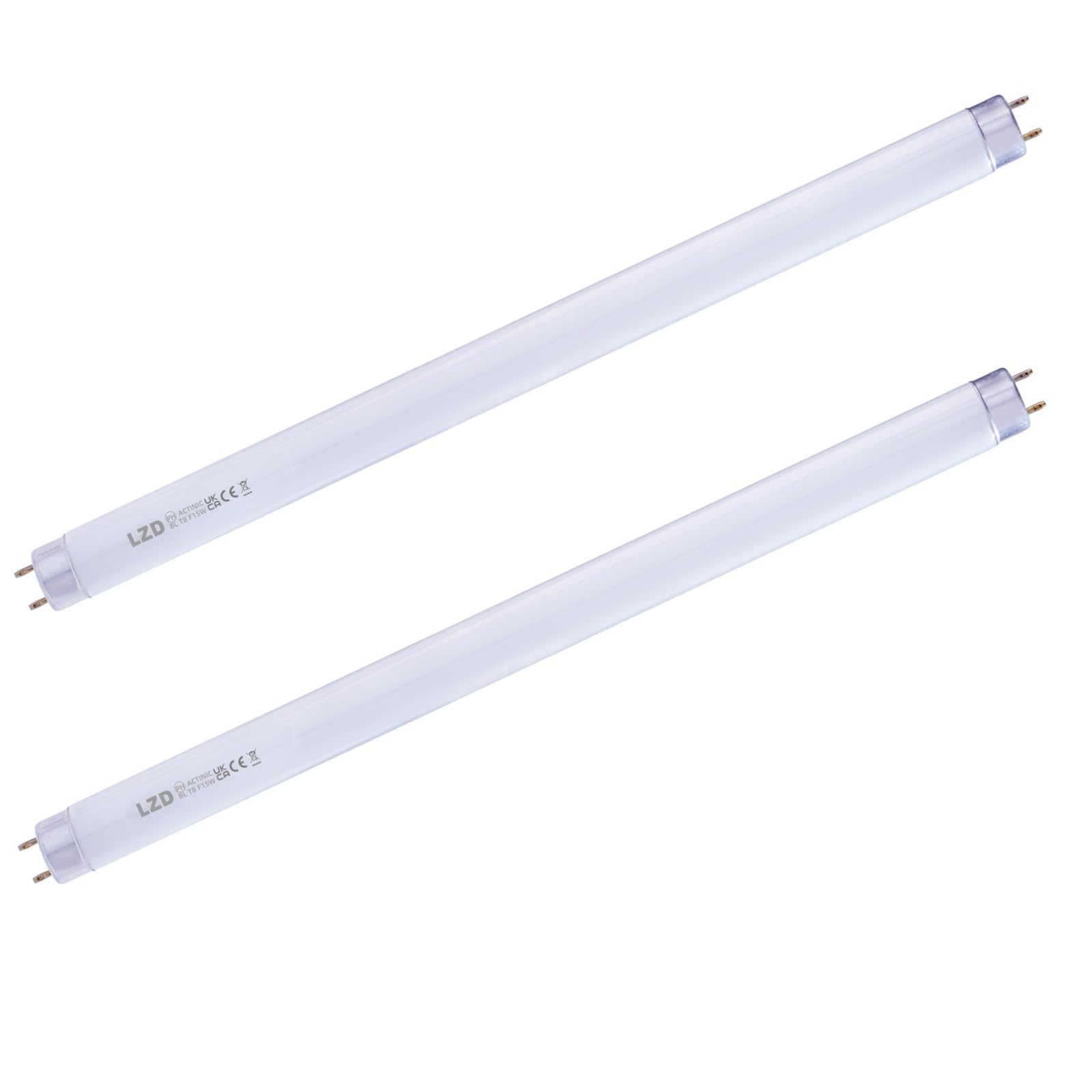 LZD 2 Pack T8 F15W G13 Ersatzröhre für elektrischen Fliegenvernichter, UV-Glühbirne 45 cm für 30 W Mückenvernichter,Fliegenvernichter-Lampe