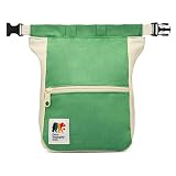 Oso Supply Co - Kulshan Bouldering Bucket, Large Size Chalk Bag for Rock Climbing, Chalk Pot with Magnetic Roll Down Closure, Brush Loop, Zippered Pockets for Climbers (Trailhead Green & Fog)