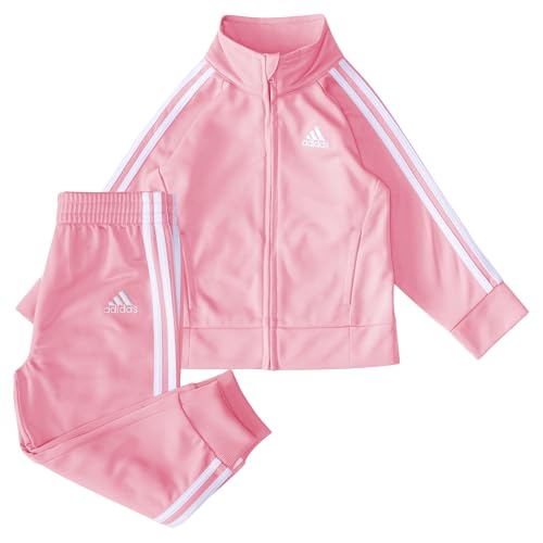 adidas Girls' Zip Front Classic Tricot Jacket and Joggers Set3