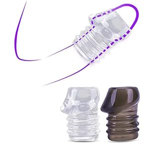 2 stuks Silicone Herbruikbare Condom Penisvergroting mouwen Glans Extender Male Voorhuid Cock Ring Sex Toys voor mannen