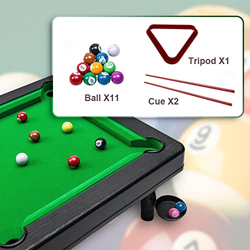 2023 New Pool Table Toy, Mini Tabletop Pool Set, Mini Pool Table Playset Interactive Billiards Game Kit For Kids Adults, Stress Relief Toy Set For Home Office Travel (Random Small Size) #TOP4