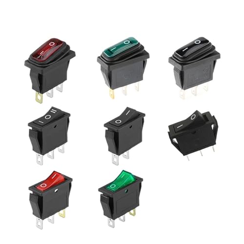 Interruptor basculante KCD3 15A 250V CA botón de encendido ON OFF de 3 pines 2