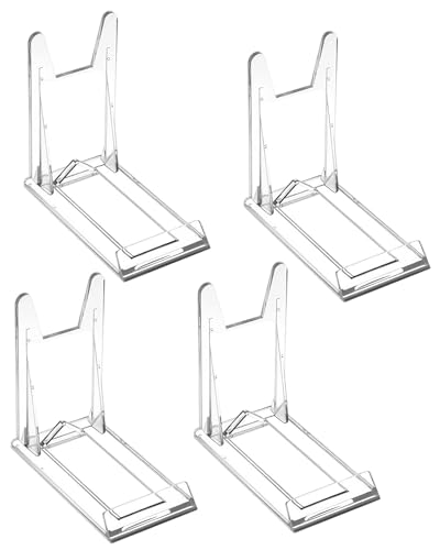 YEDPGUE Soportes para Platos Decorativos Caballetes de 4 uds，para Platos Decorativos, Cuadros, Marcos de Fotos, Libros, Teléfonos, Tabletas y Decoración del Hogar