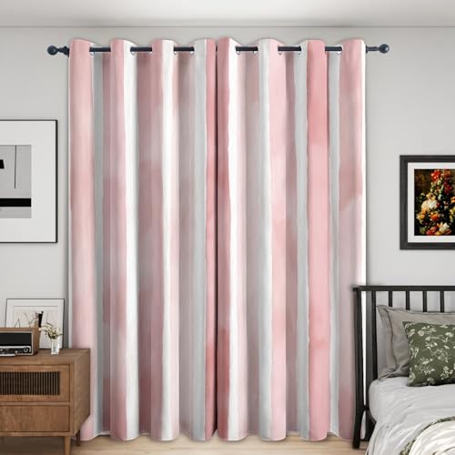Cortinas opacas abstractas de dos paneles para decoración moderna de dormitorios actuales 2