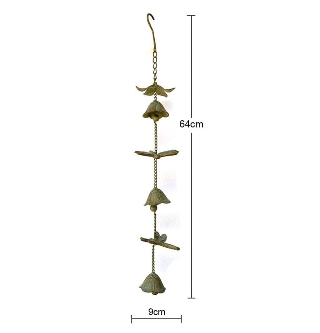 Carillon à Vent de Jardin Carillons Éoliens Papillons pour L'extérieur, Joli Cadeau De Pendaison De Crémaillère avec Cloches en Fonte Vertes Bells Carillon éolien Cloches (Color : C, Size : A)