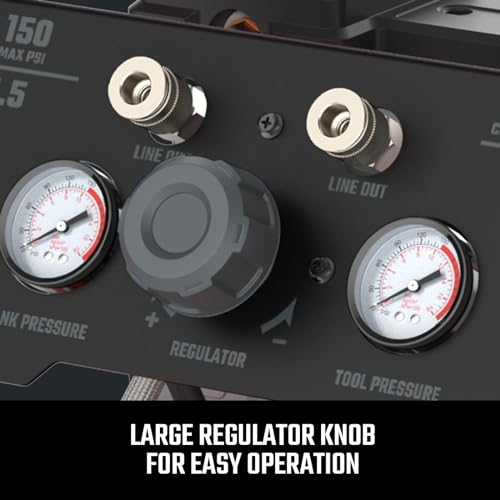 Image of CRAFTSMAN Air Compressor 12 Gallon Ultra Quiet Oil-Free 1.5 HP Max 150 PSI Vertical Tank Portable