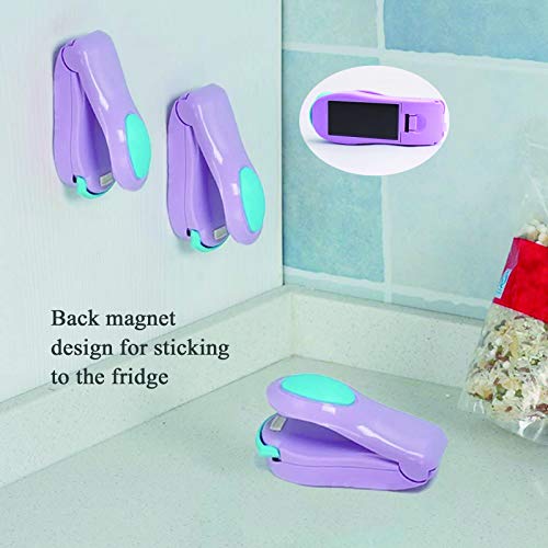 Portable Mini Sealer, Portable Household Sealing (Purple)