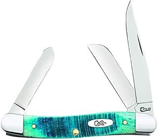 CASE XX WR Pocket Knife Medium Stockman Caribbean Blue Jig Bone Item #25597