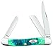 CASE XX WR Pocket Knife Medium Stockman Caribbean Blue Jig Bone Item #25597 - (6318 SS) - Length Closed: 3 5/8 Inches