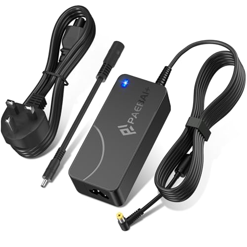 65W Laptop Charger for Acer Aspire 3 5 1 6 E1 E15 V3 V5 V7 R3 R7 S3 M5 E5-521 E5-575 E5-576 5250 5253 5336 5349 5532 A315 PA-1650-86 N19C3 N16Q2 N19C1 N17C4 Replacement Power Adapter 19V 3.42A