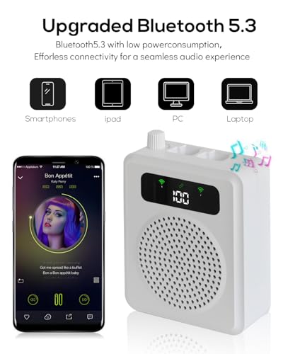 Image of Wireless Voice Amplifier for Teachers, Portable Microphone and Speaker