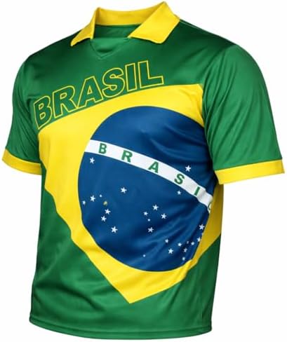 Camisa Polo Bandeira Brasil, Verde, 100% Poliéster, Unissex, Copa...