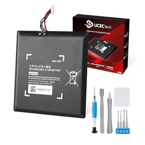 HAC-003 Battery Replacement Compatible with Nintendo Switch 2017 Console HAC-001, 4310mAh Battery Pack with Repair Tool Kit