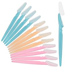 MoHern Dermaplane Razor, Face Razors for Women and Men, Multipurpose Eyebrow Razor, Dermaplaning Tool for Face by MoHern, Multi-Color 12 Pcs