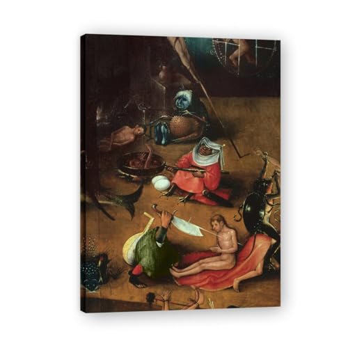 Tableau sur Toile Le Jugement dernier Bosch 50x70cm Cadre Interne Decor Salon