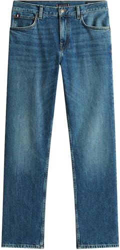 Tommy Hilfiger Herren Jeans Hose Straight Denton Mid Rise, Blau (Vista Indigo), 30W/34L – Ansicht 4