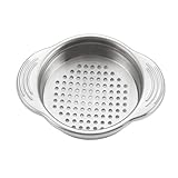 NINMORTH für Edelstahl für Dosensieb mit 97 Löchern für Thunfischbohnen Gemüse, rutschfester Boden und 2 Griffe, für kompakte Größe 11,5 x 9,5 x 2,5 cm