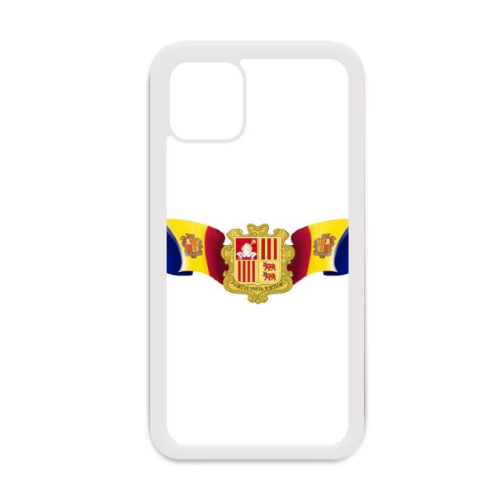 Coque iPhone 12 Pro Max drapeau Andorre blanc antichoc rigide - 4