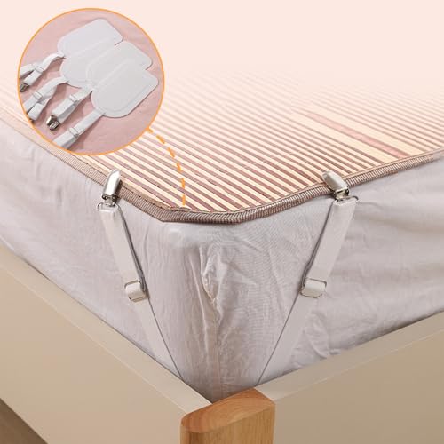 Housses de matelas fixes grâce aux supports de draps réglables anti-glisse - 3