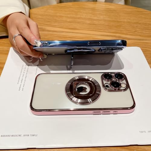 Coque silicone iPhone 13 argent avec béquille et dos aimanté anti-choc - 5