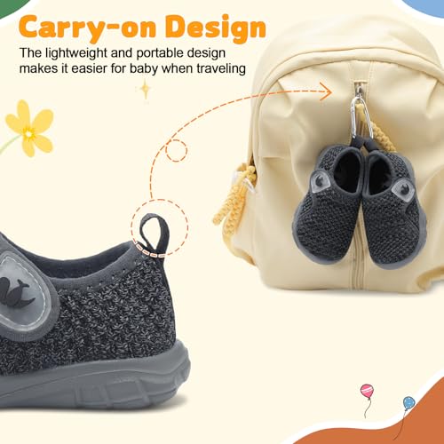 FEETCITY Baby Shoes Boys Girls First Walking Shoes Infant Sneakers Lightweight Slip On Shoe4