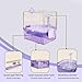 YOOSO WING Automatic Bird Baths for Cage – Indoor Parakeet Bath with Pump, Bird Shower with 2 Modes Running Water, Bird Cage Accessory for Pet Birds Conure Budgies Cockatiels Lovebird (Purple)