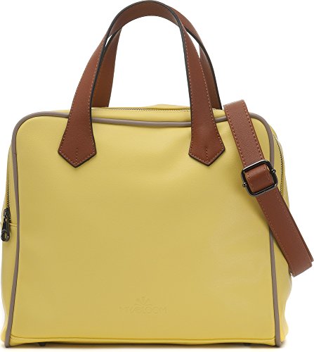 MIYA BLOOM, Damen Handtaschen, Henkeltaschen, Umhängetaschen, Crossover-Bags, 25 x 28,5 x 16,5 cm (B x H x T), Farbe:Gelb