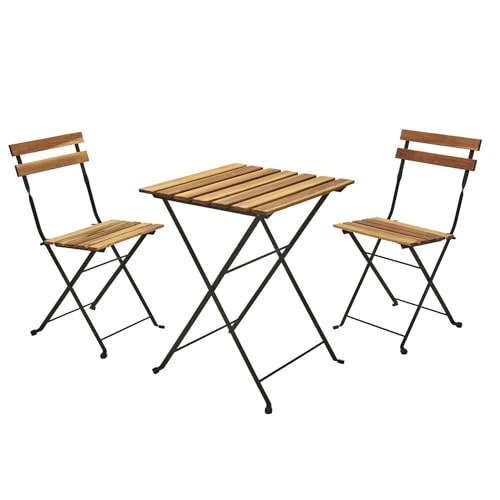 Table de bistrot et 2 chaises gain de place pour petit balcon