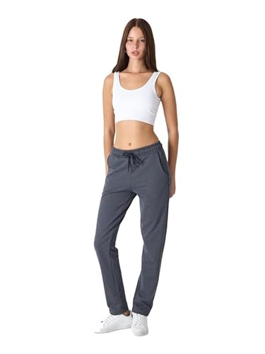 COMEOR Jogginghose Damen-Baumwolle Sporthose Lang - Sweatpants Frauen Freizeithose - Lockere Laufhosen Jogger - High Waist Trainingshose Geradem Bein Hose mit elastischem Bund und Taschen Yogahose