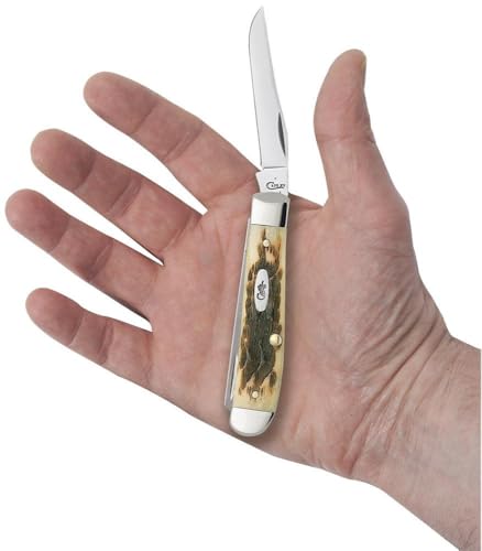 Image of Case XX WR Pocket Knife Amber Bone Mini Trapper Item #013 - (6207 SS) - Length Closed: 3 1 /2 Inches 